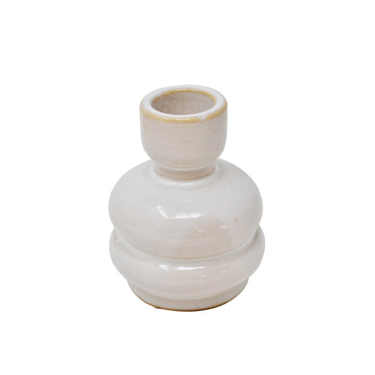 White Ceramic Candle Holder