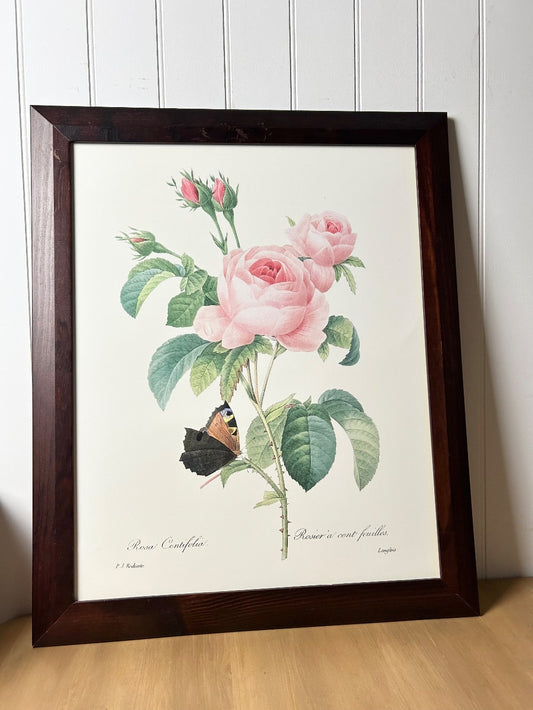 Vintage Framed Floral Print