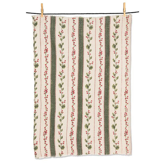 Hollyberry Stripes Kitchen Towel