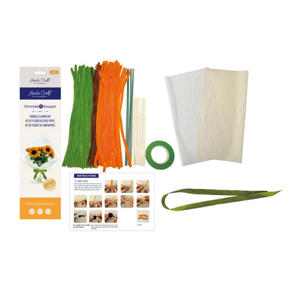 DIY Chenille Flower Bouquet Kit – Sunflower