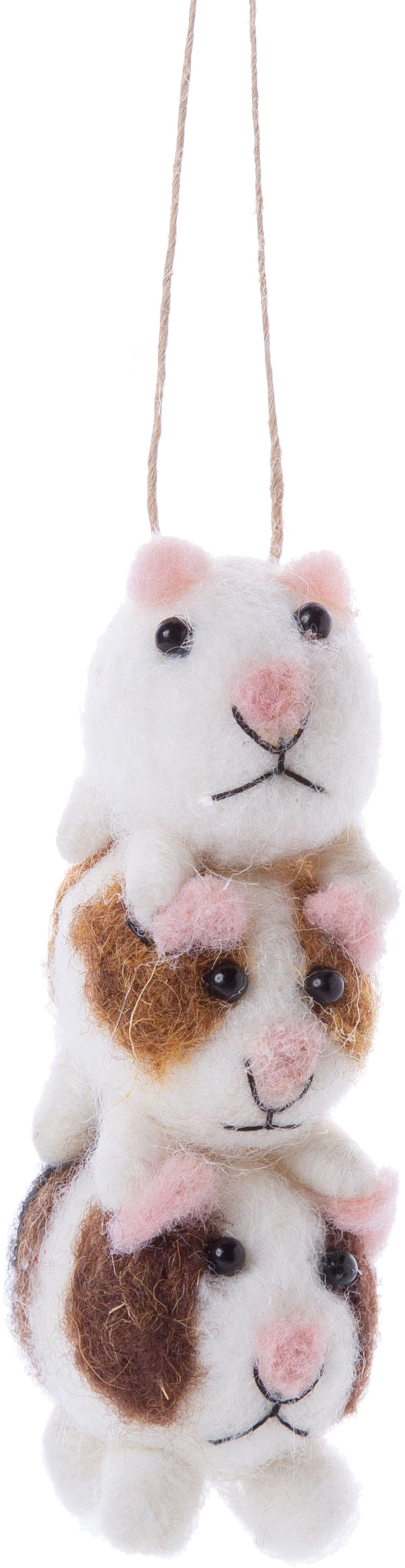 Felt guinea pig stack ornament