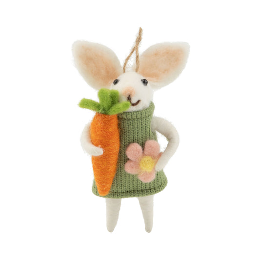 felt bunny ornament with Carrot