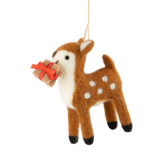 Felt reindeer ornament