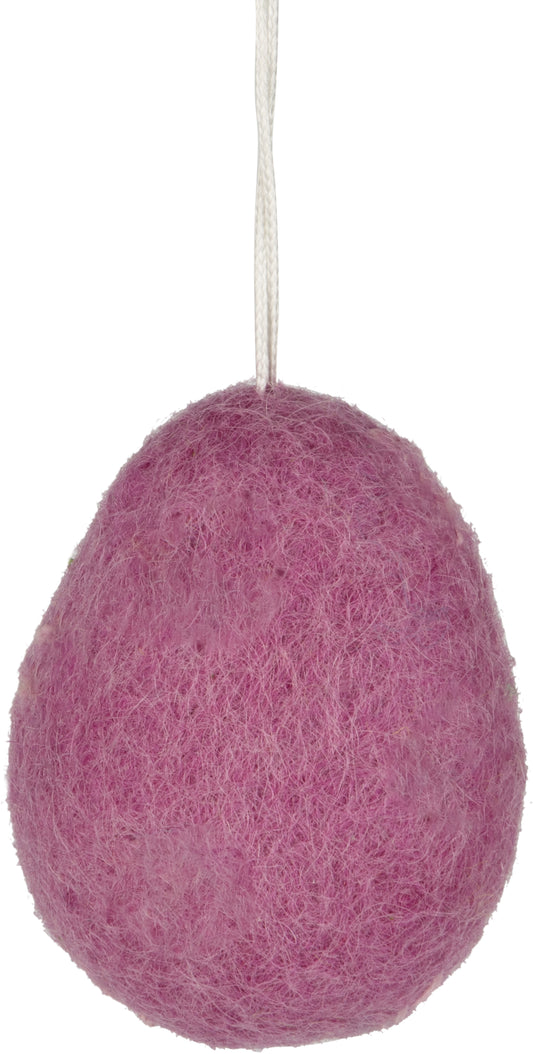 Felt egg ornament, purple