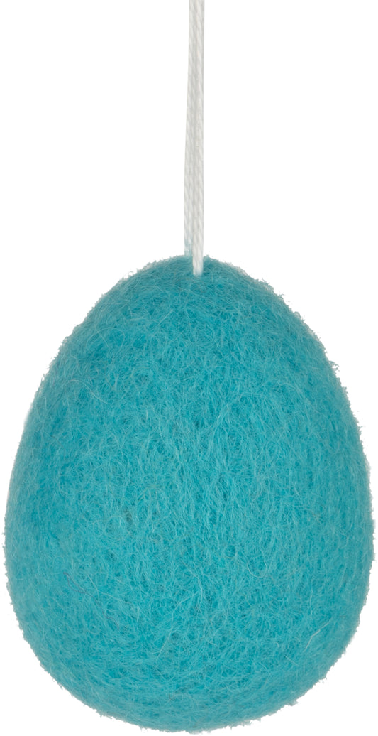 Felt egg ornament, turquoise