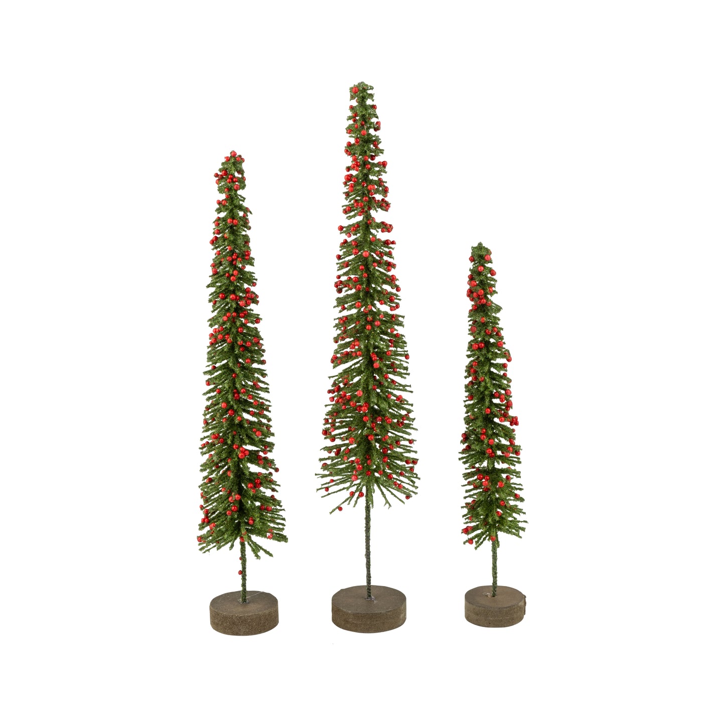 3 slim bristle trees