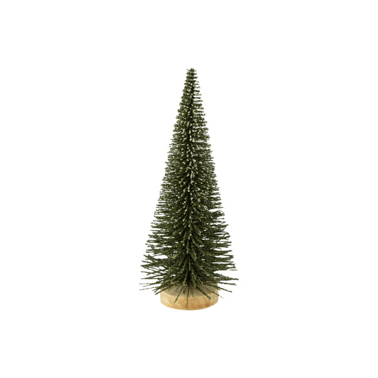 Frosted bottle brush tree