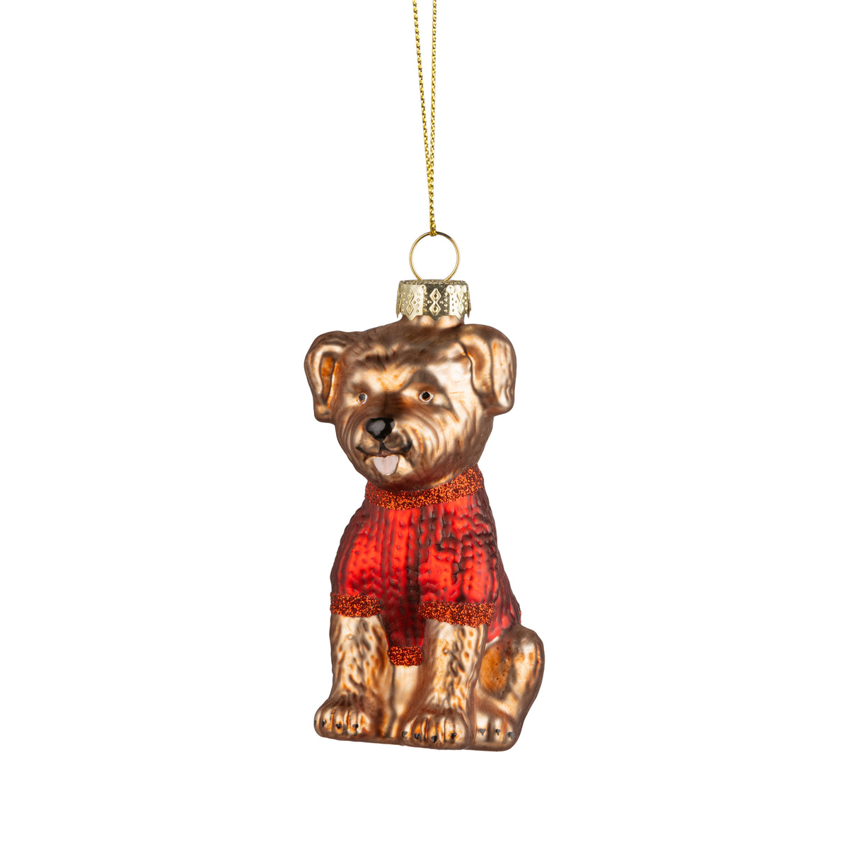Glass Puppy Ornament