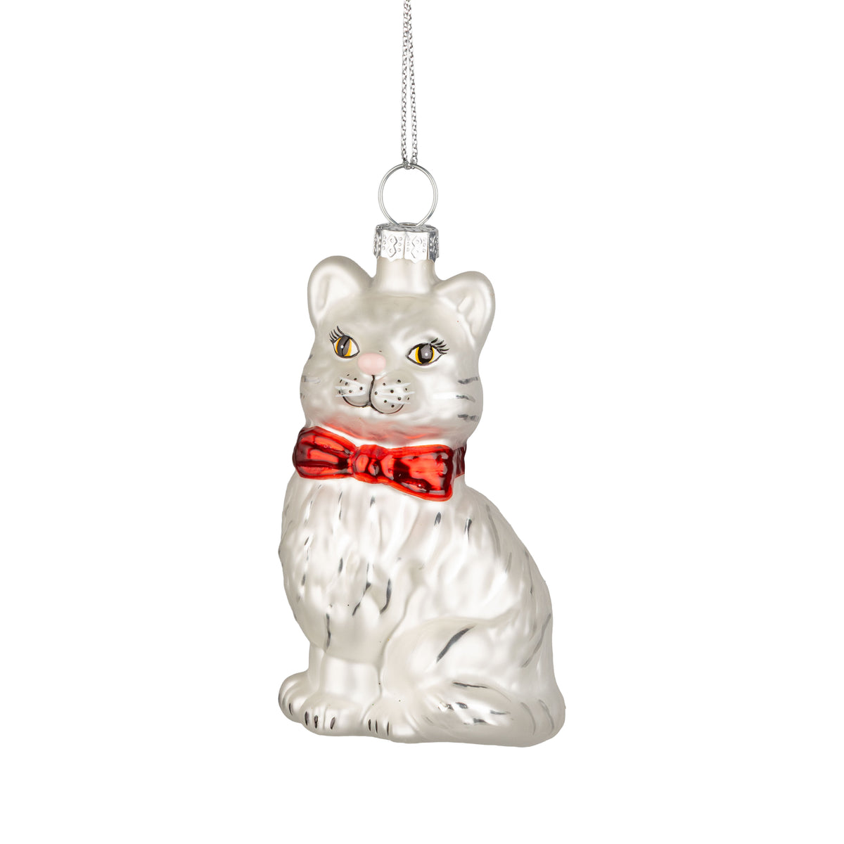 Glass Cat Ornament