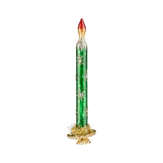 Glass clip on candle ornament
