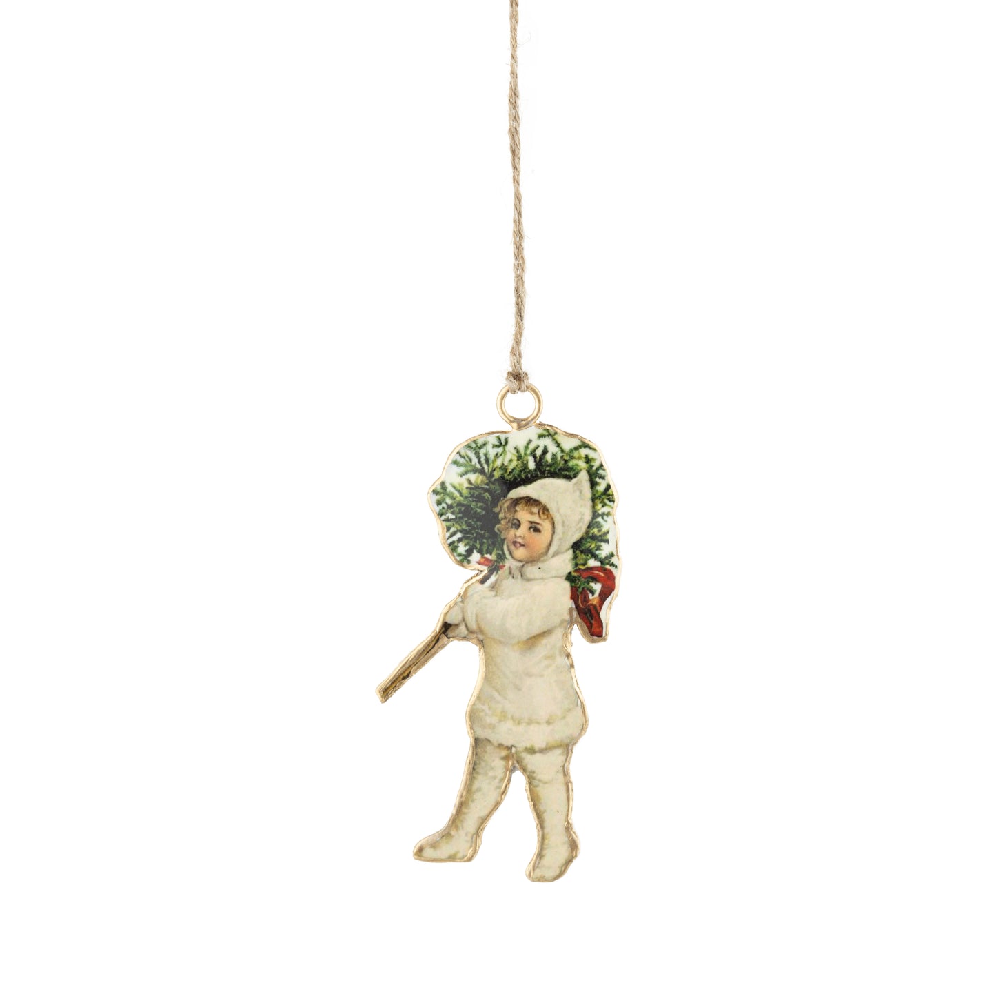 vintage child with tree