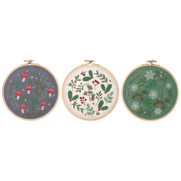 Embroidered Holiday Wall Decor