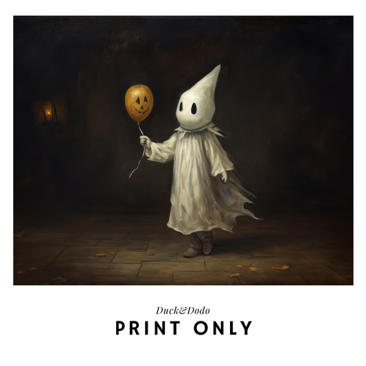 Ghost with Balloon Print