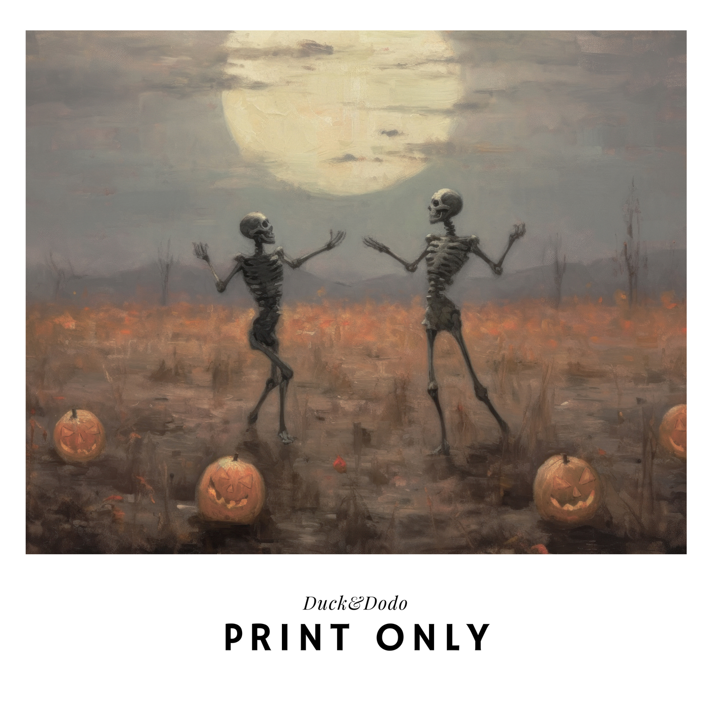 Skeletons in Field Print