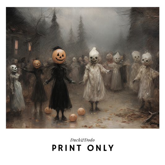 Strolling Ghouls Print