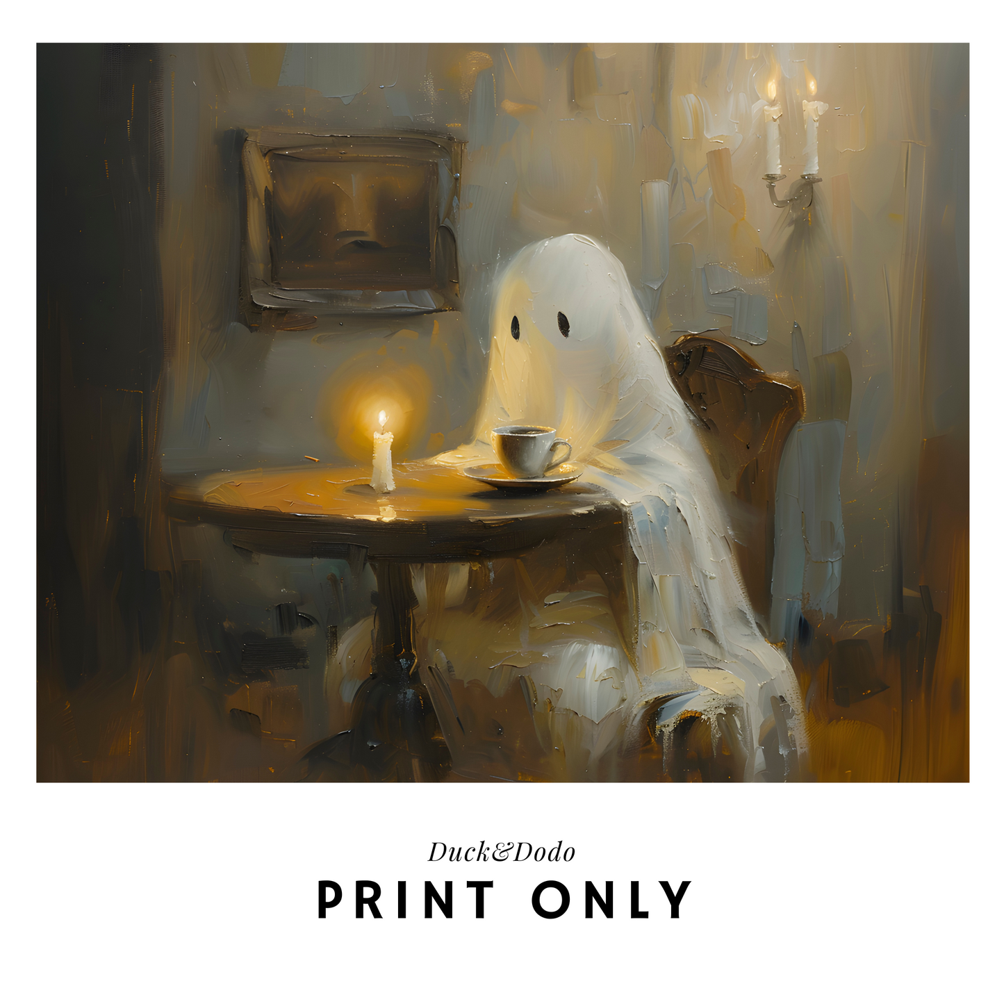 Coffee Ghost Print