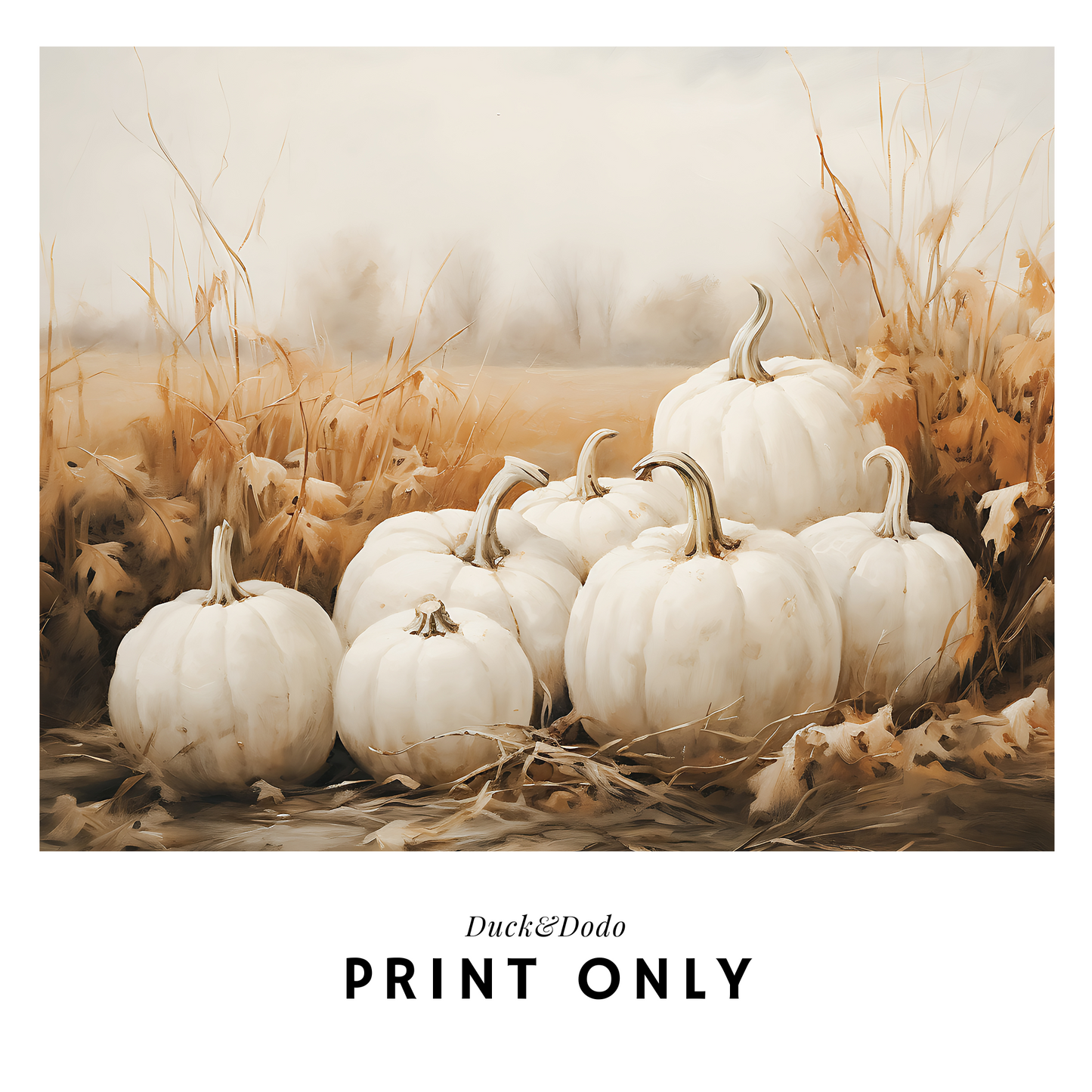 White Pumpkin Print