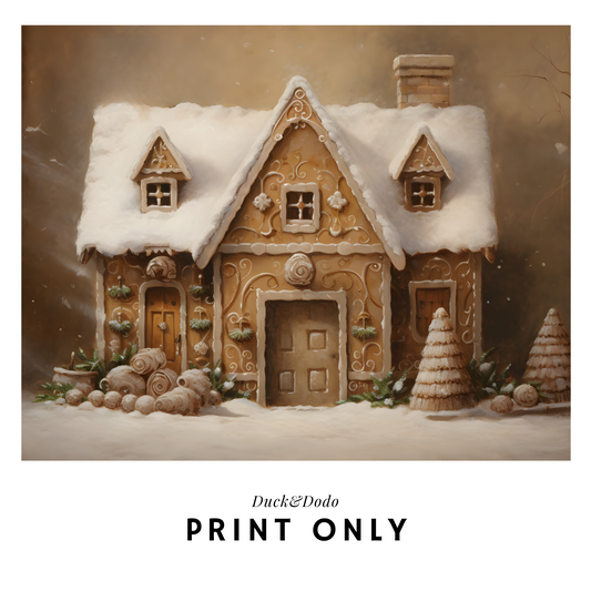 Gingerbread House Print