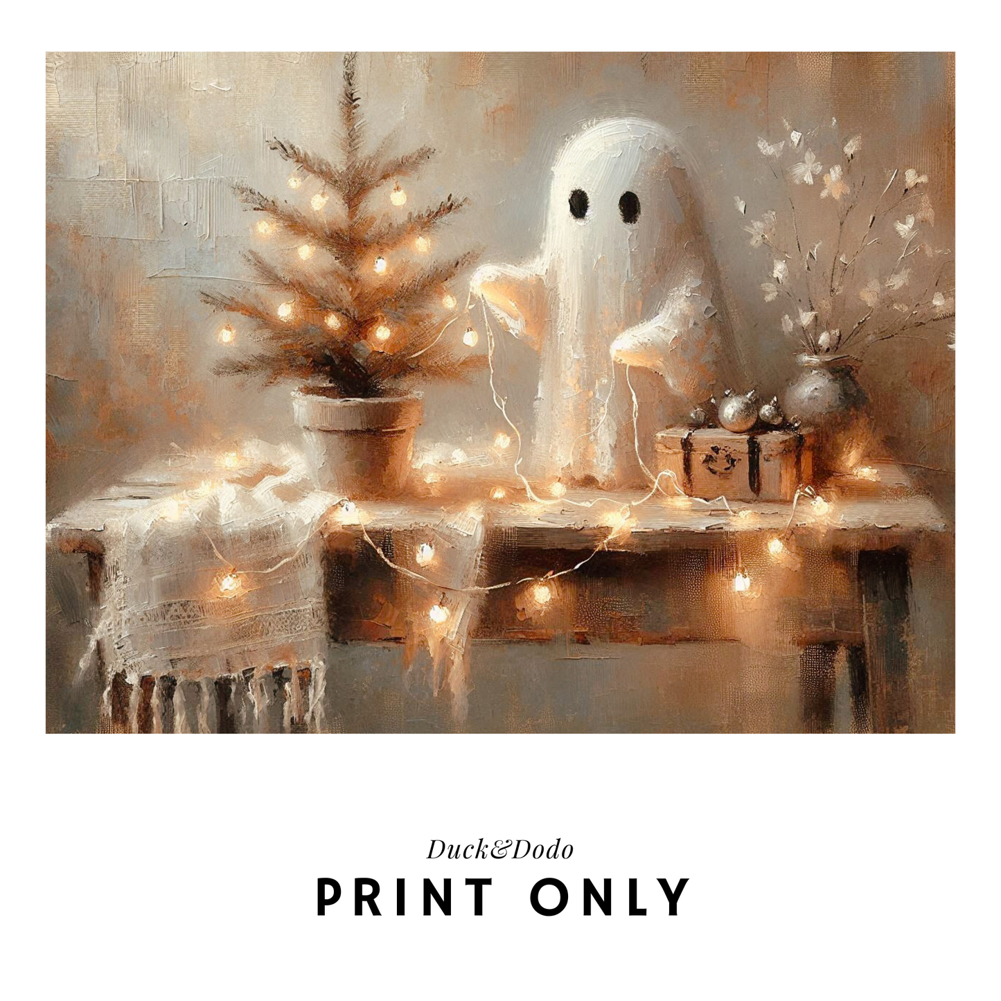 Small Ghost with christmas tree