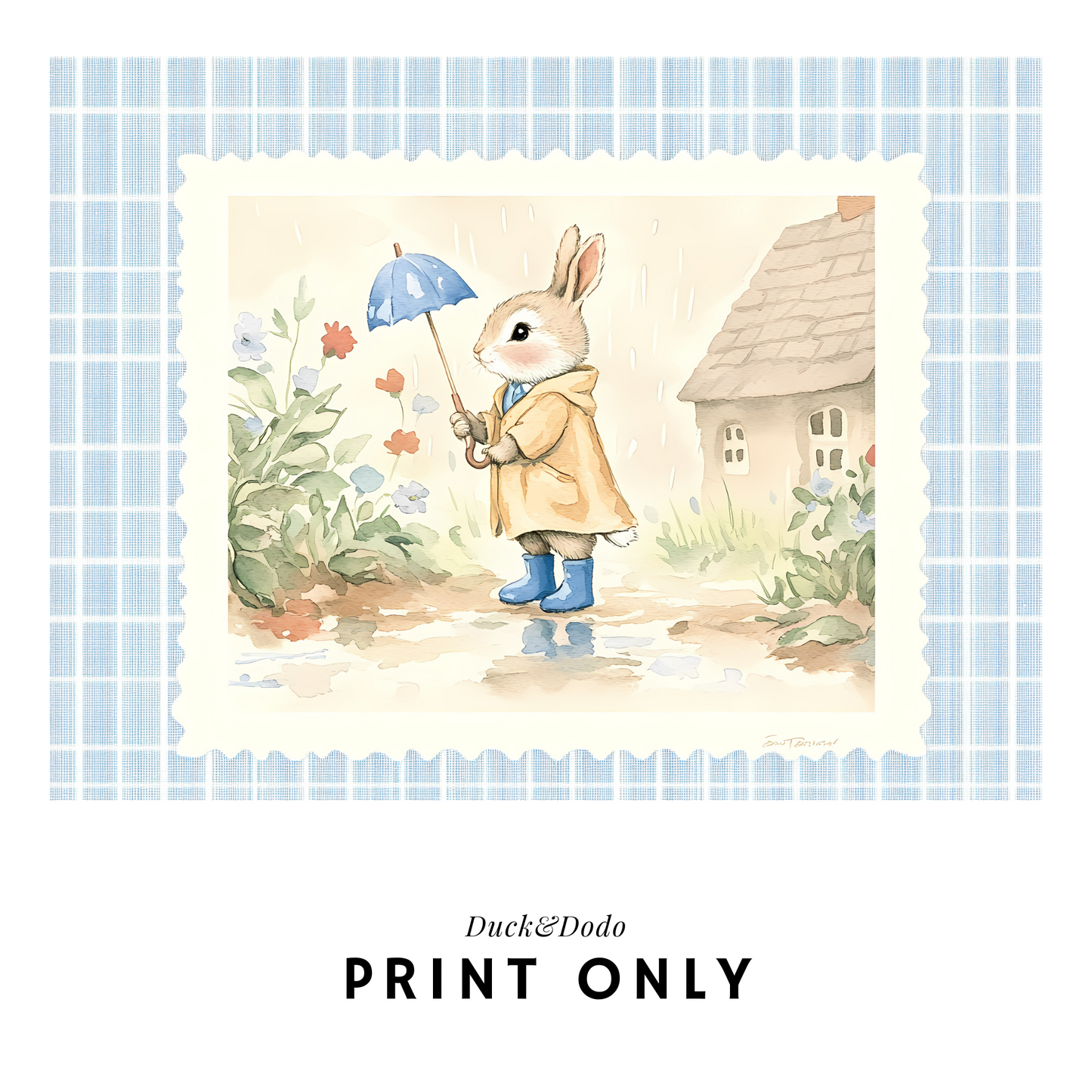 Umbrella Bunny Print