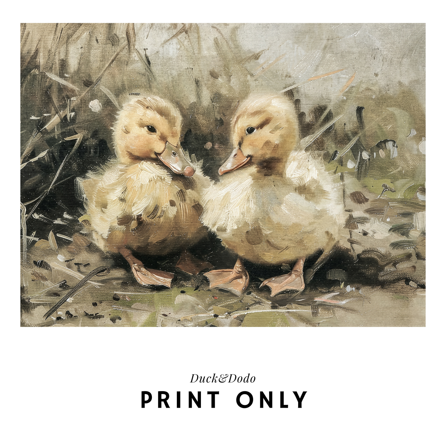 Pair of Ducklings Print