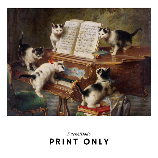 Kitties at a piano print