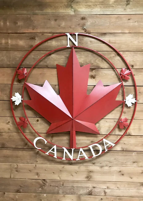39" Metal Maple Leaf sign
