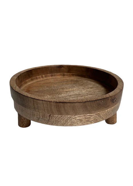 Wooden Footed Bowl