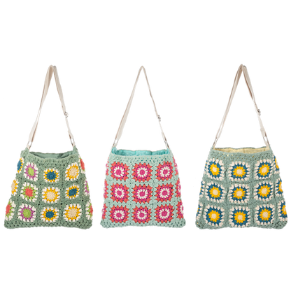 Crochet Granny Square Tote Bag