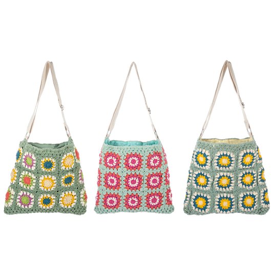 Crochet Granny Square Tote Bag