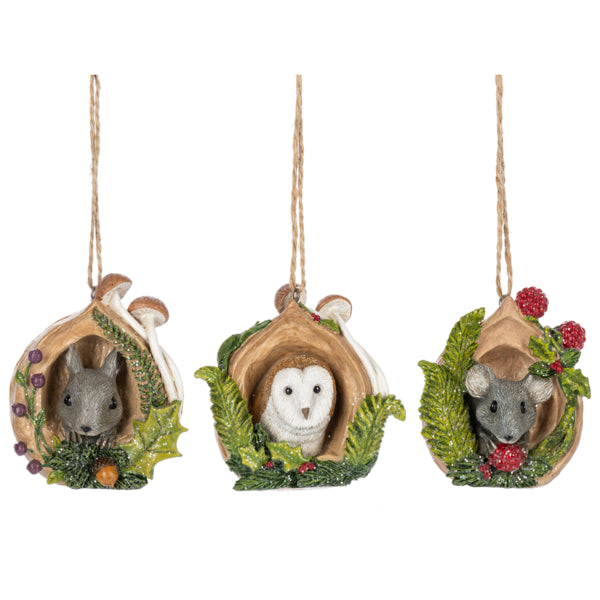 Woodland Animal Diorama Ornament