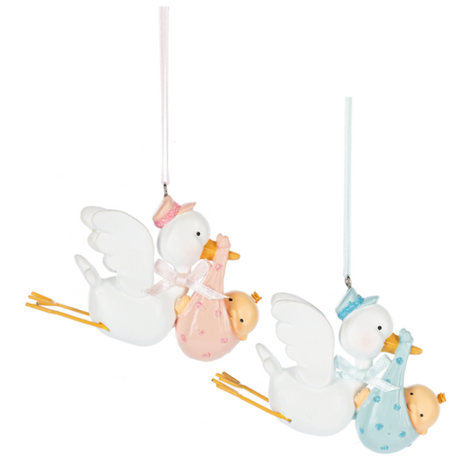 Stork Baby Ornament