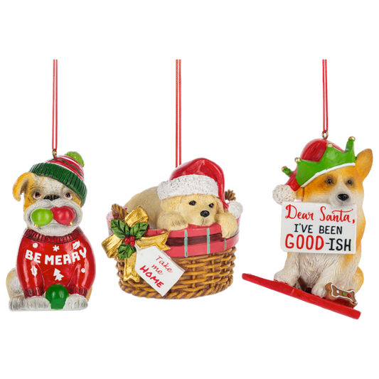 Christmas Puppy Ornament