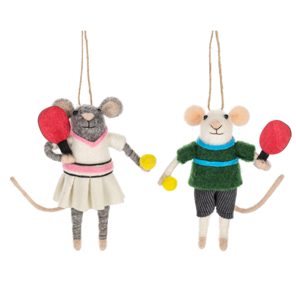 Pickleball Mouse Ornmanet