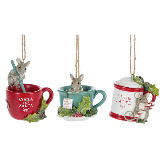 Teacup Mouse Ornament