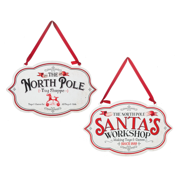 Metal Santa Ornament