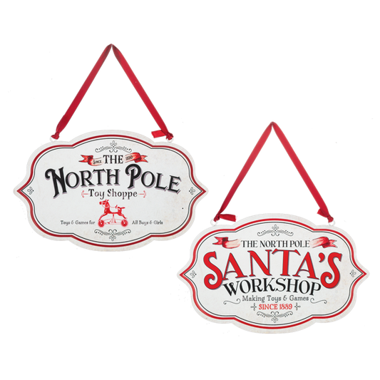 Metal Santa Ornament