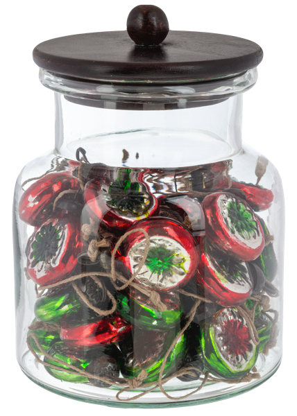 Mini Reflector Ornaments in a Glass Jar
