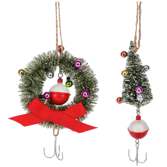 Bobber Tree & Wreath Ornament
