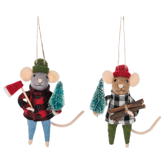 Mice Lumberjack Ornament