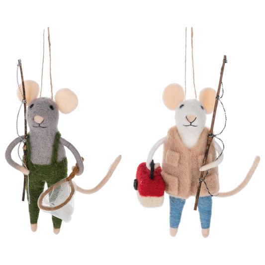 Mice Fishing Ornament