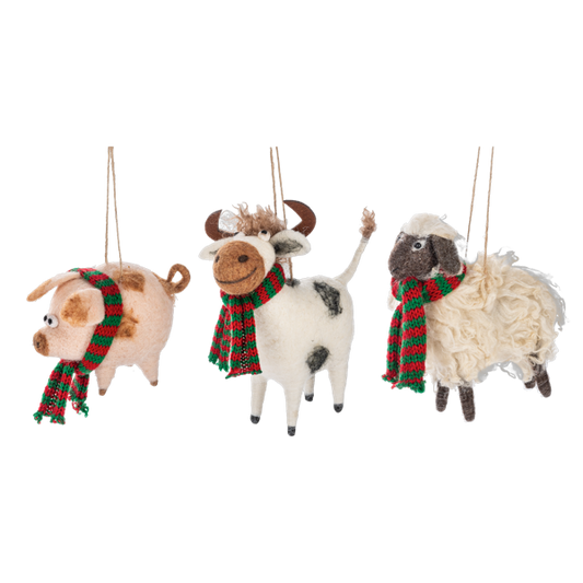 Handcrafted Farm Animal Ornament