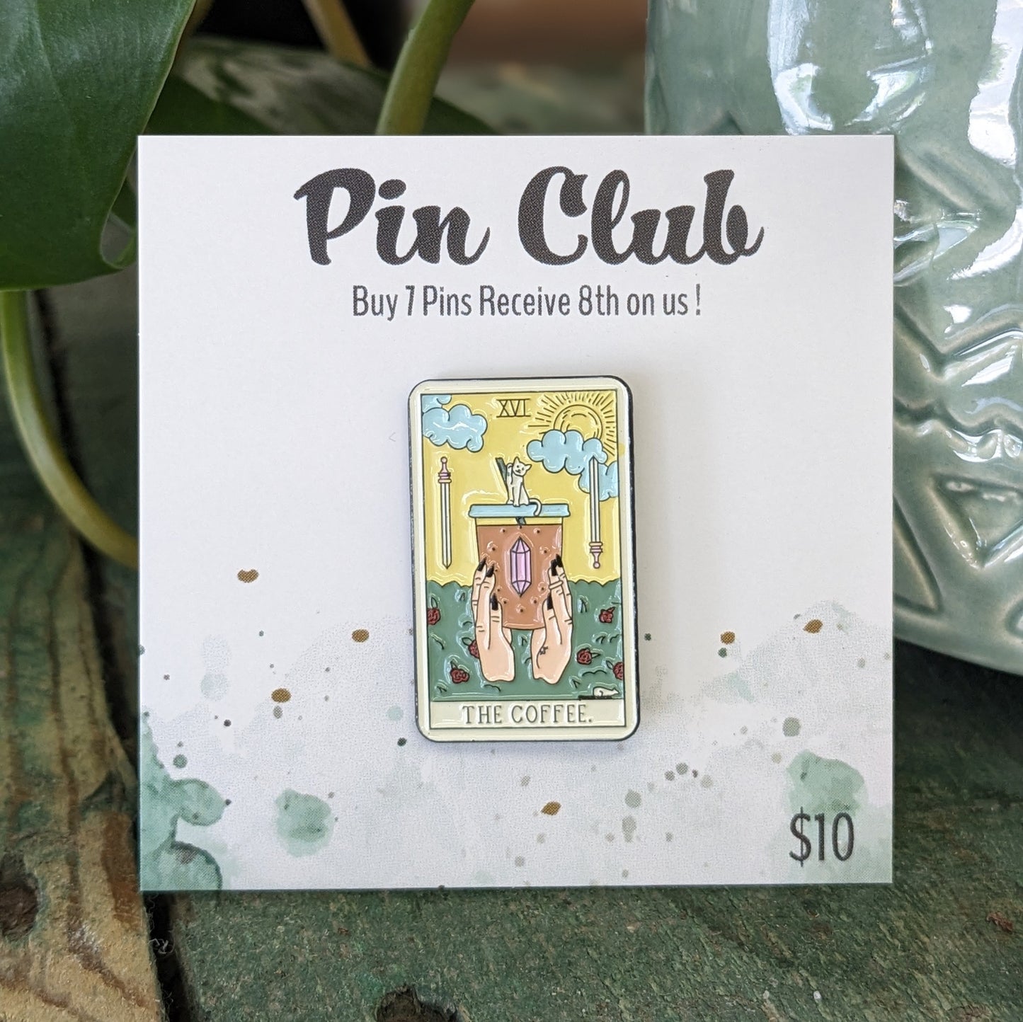 Coffee Tarot Pin