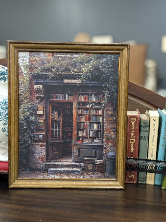 Antique Bookshop framed Print