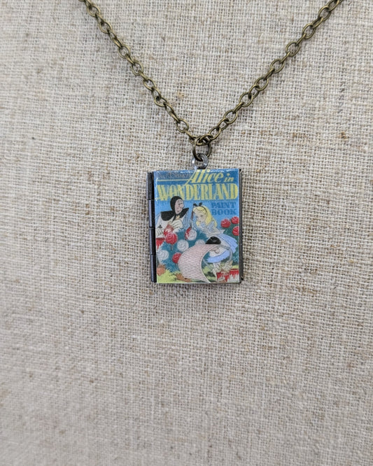 Alice  Book Locket Necklace