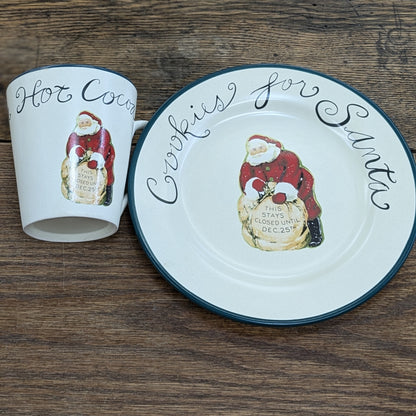 Set of Santa plate and cup