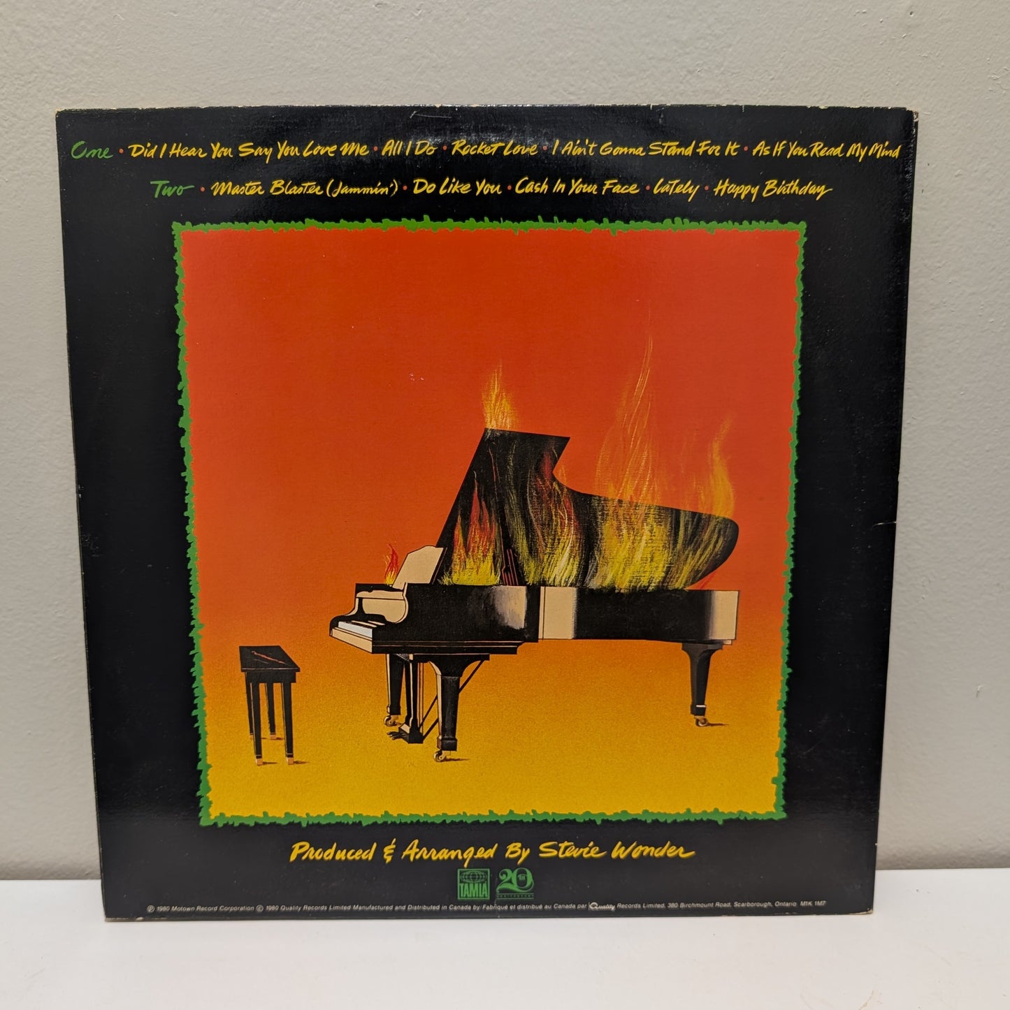 Stevie Wonder Hotter Than July LP