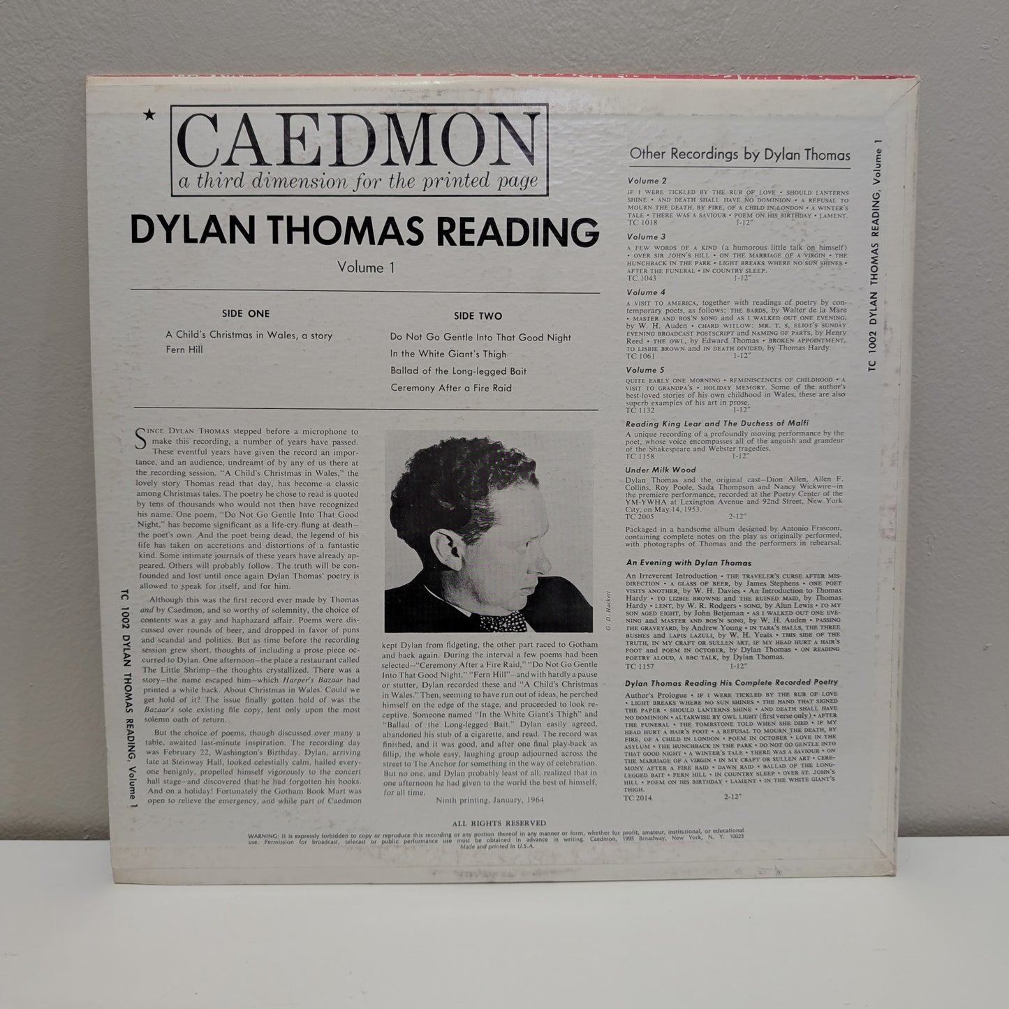 Dylan Thomas Reading "A Child's Christmas In Wales"