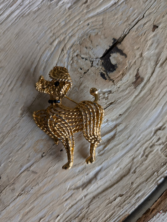 vintage poodle broach