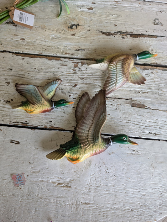 Set of three Flying Ceramic Birds